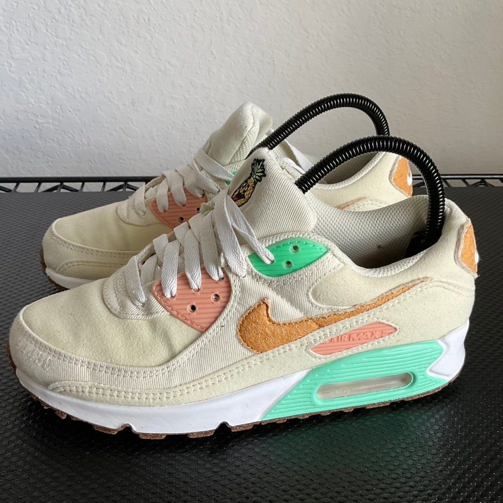 Nike Air Max 90 SE Happy Pineapple Coconut Milk Green DC5211-100 Womens 7